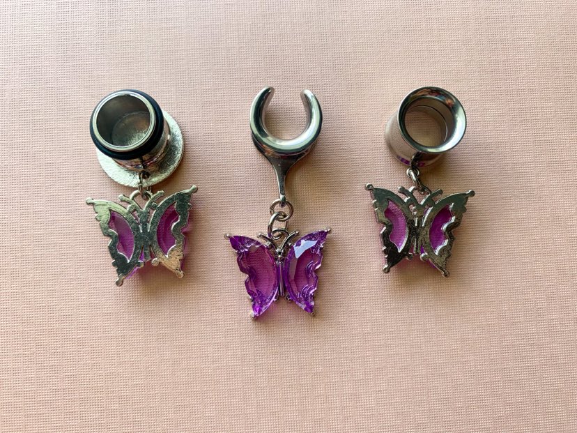 Purple And Silver Butterflies