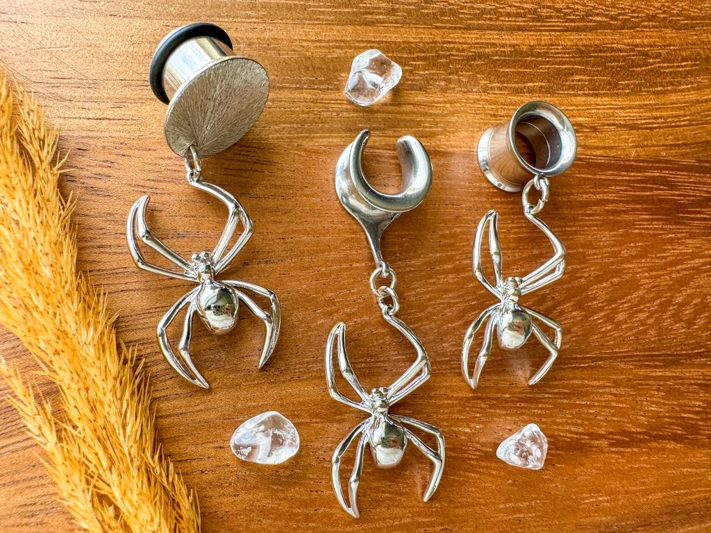 Rhodium Plated Orb Weaver