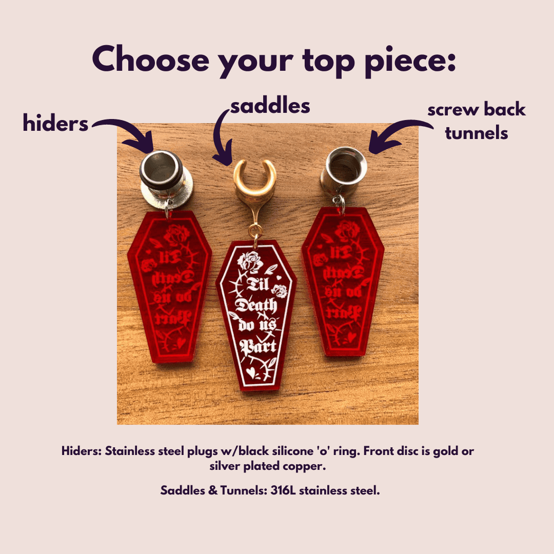Acrylic Red "Vows" Coffin