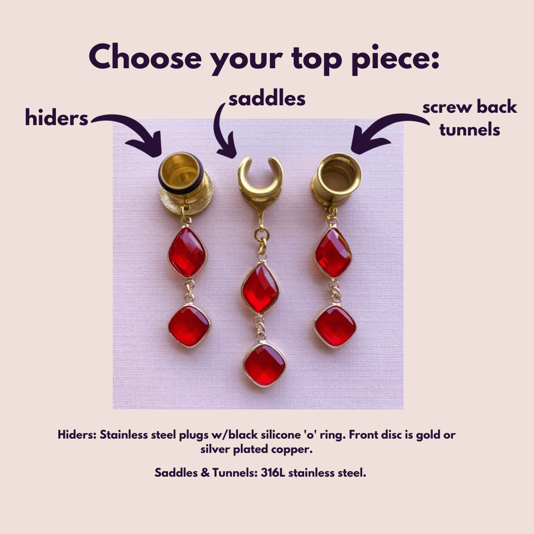 Red & Gold Jeweled Dangles