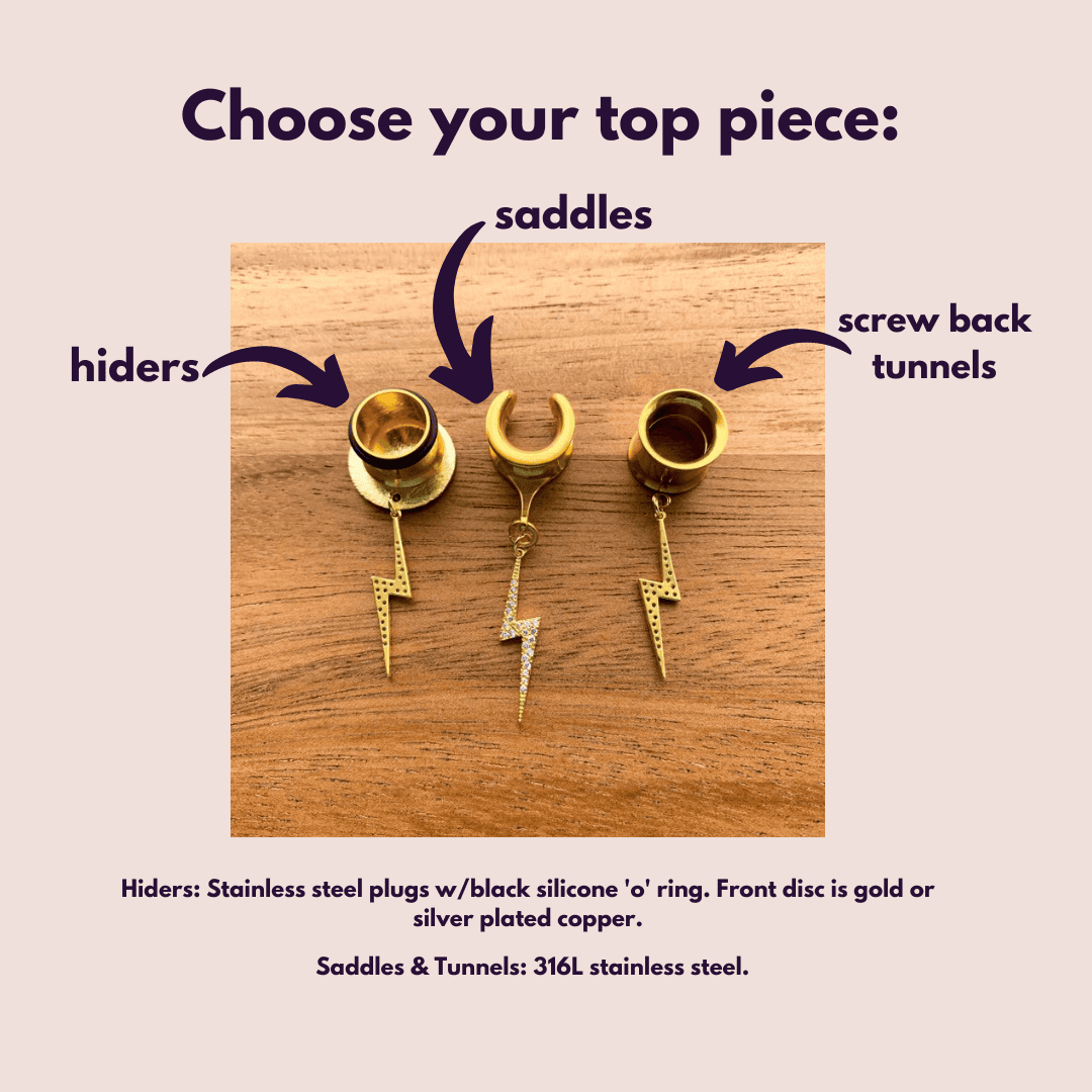 Gold Rhinestone Lightning Bolt Earrings