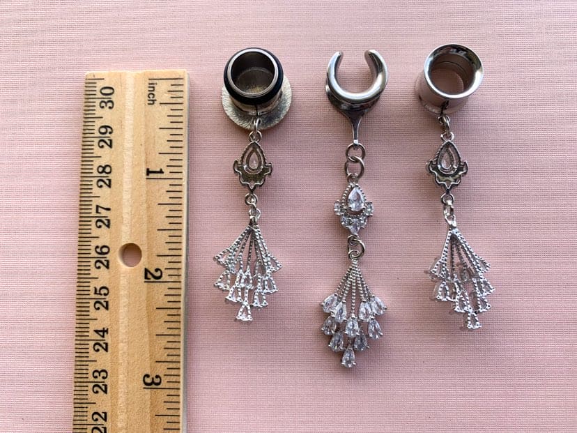 Silver Cz Embellished Dangles