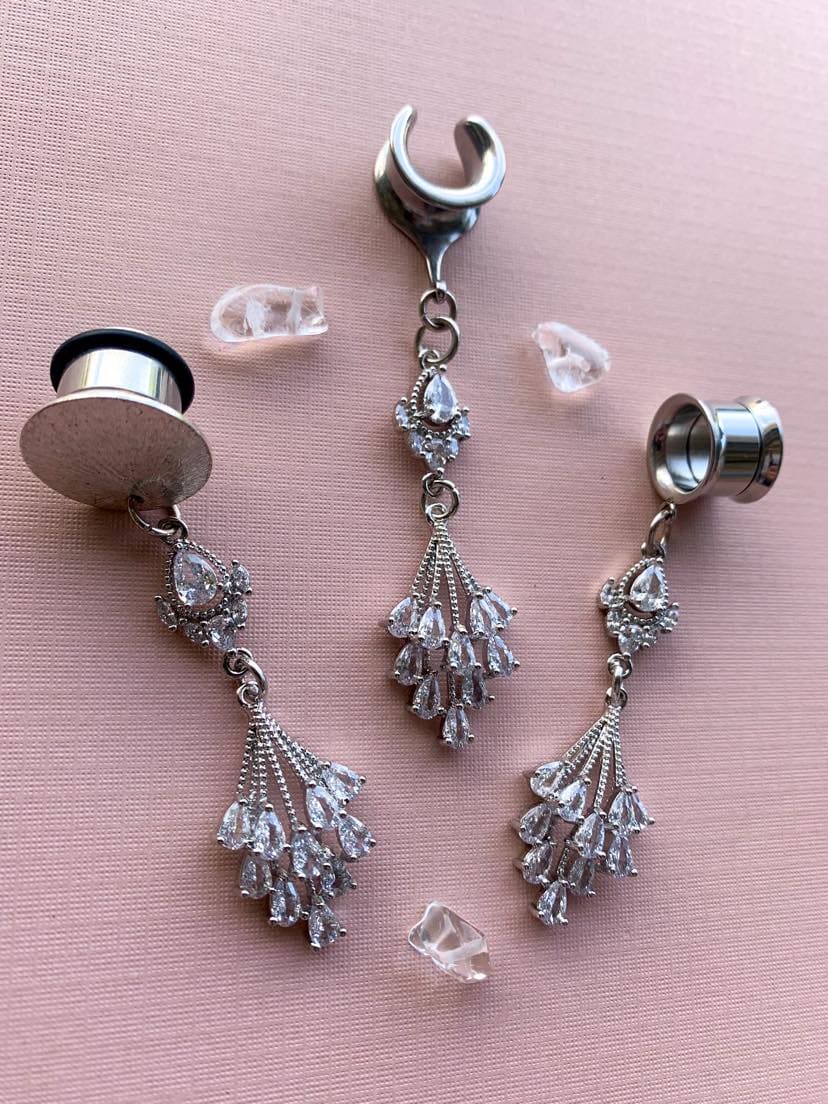 Silver Cz Embellished Dangles