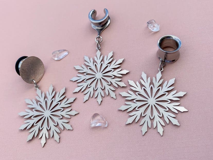 Silver Steel Snowflakes