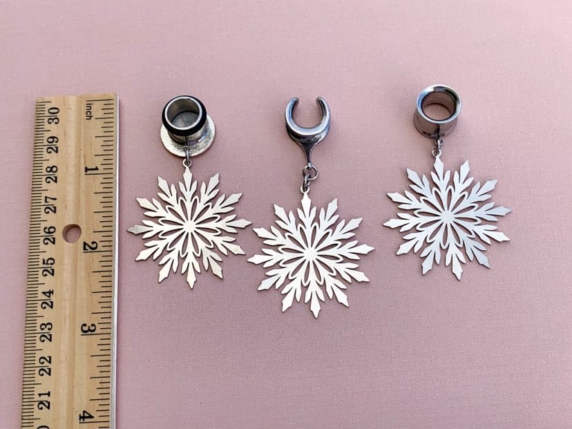 Silver Steel Snowflakes