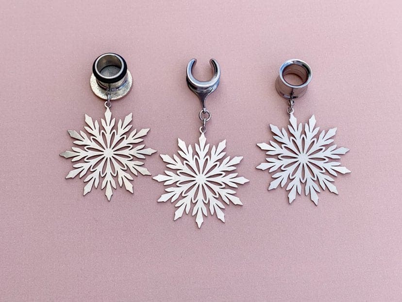 Silver Steel Snowflakes