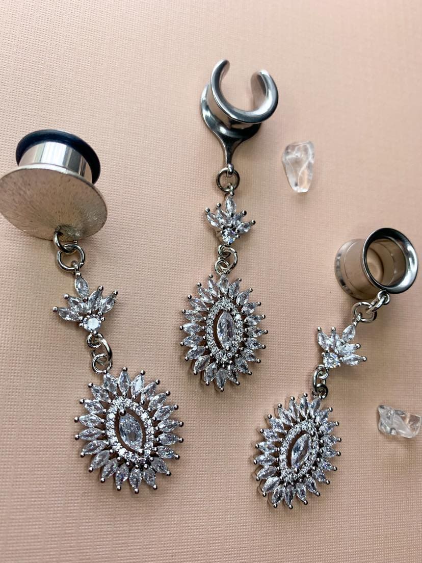 Radiant Silver Bridal Dangles