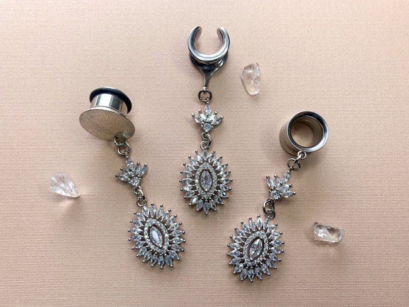 Radiant Silver Bridal Dangles
