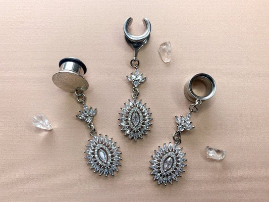 Radiant Silver Bridal Dangles