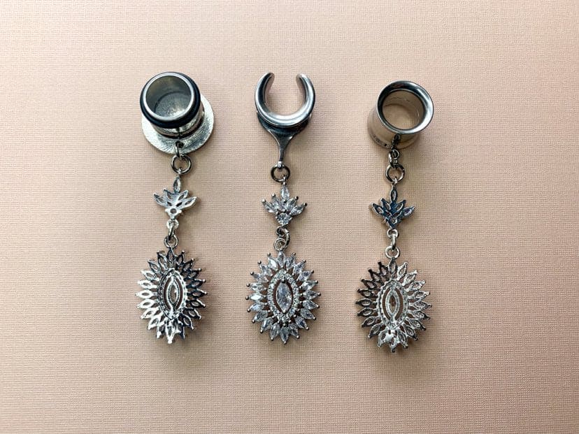 Radiant Silver Bridal Dangles