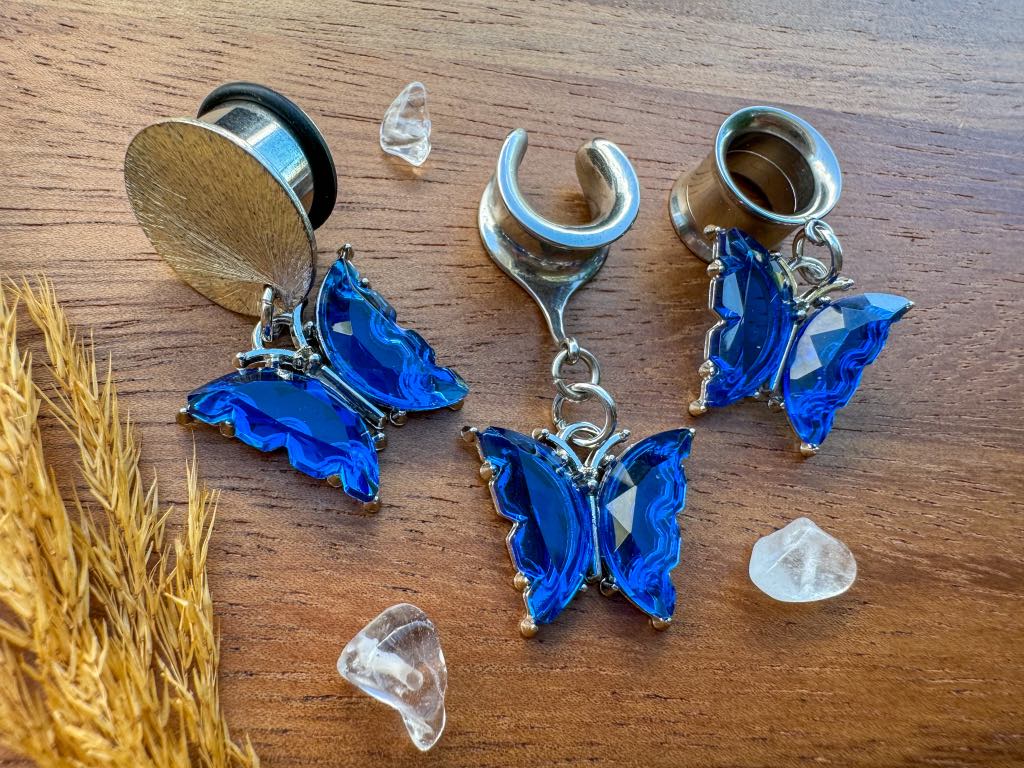 Silver & Blue Butterflies