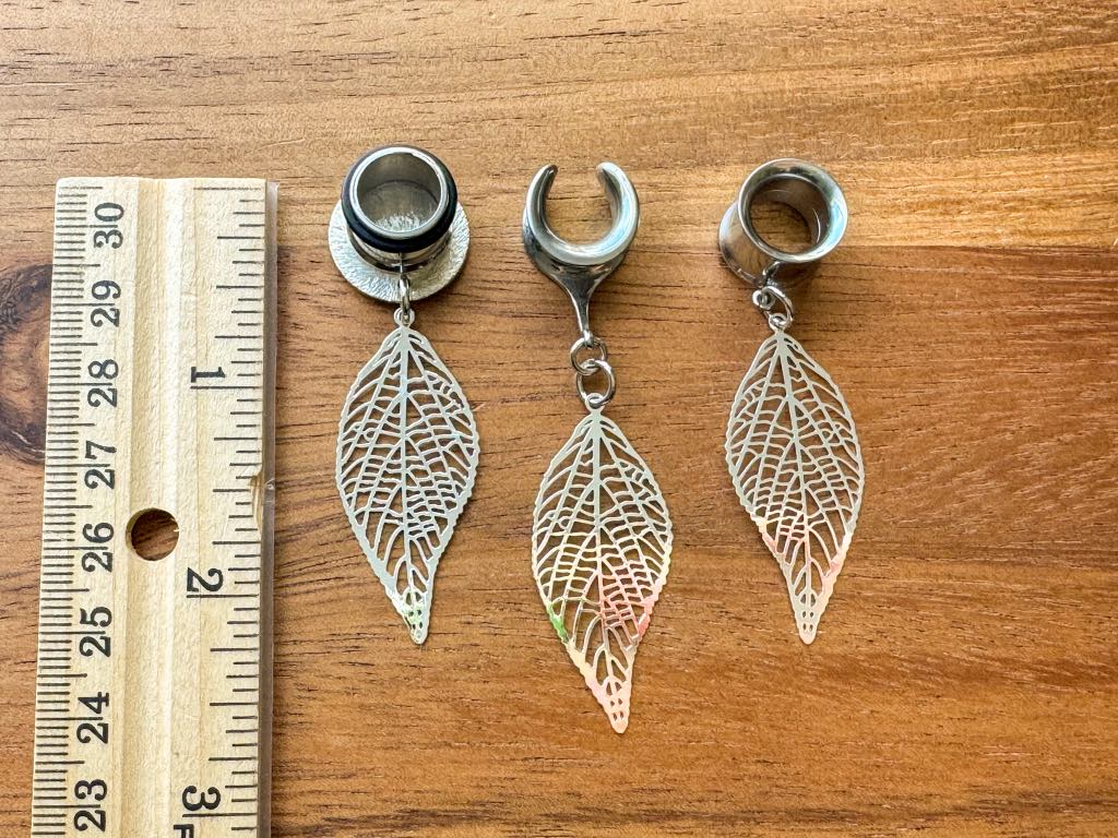 Silver Tone Leaves