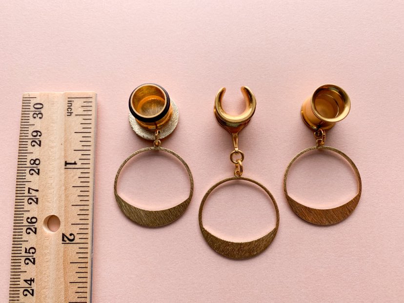 Small Gold Hoop With Brushed Finish