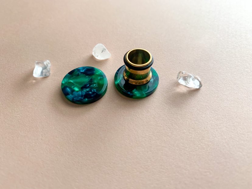 Small Green Marble Studs