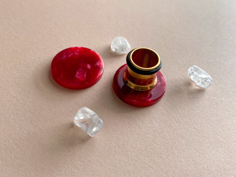 Small Maroon Marble Studs