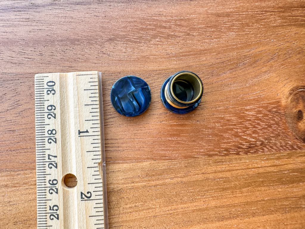 Small Navy Acetate Studs