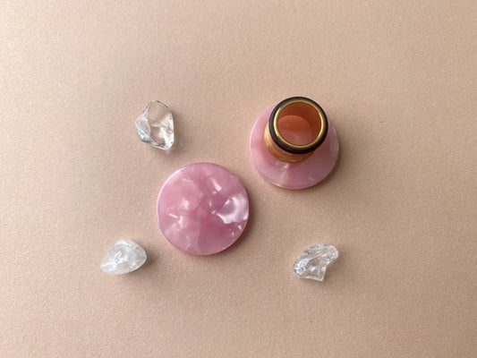 Small Pink Acetate Studs