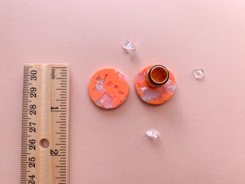 Orange and White Studs