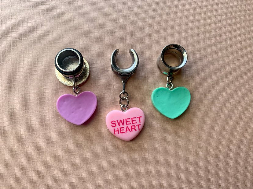 Silver Mismatched Conversation Hearts