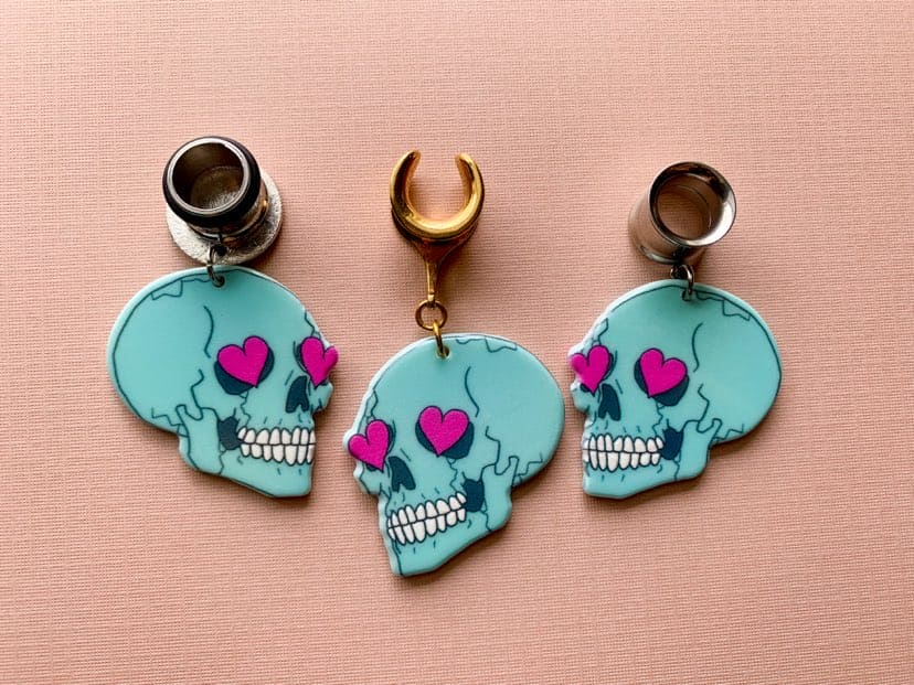 Teal & Pink Skulls
