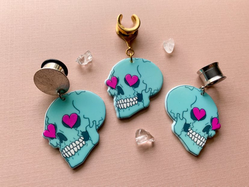 Teal & Pink Skulls