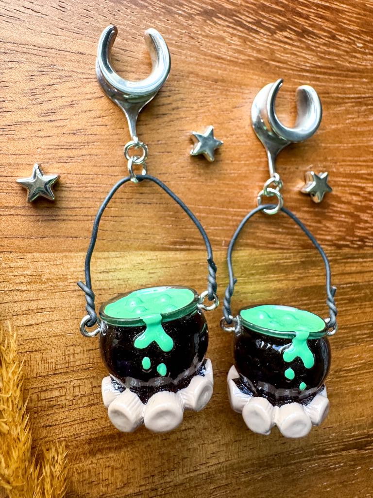 Witch's Brew Charms Plug Earrings