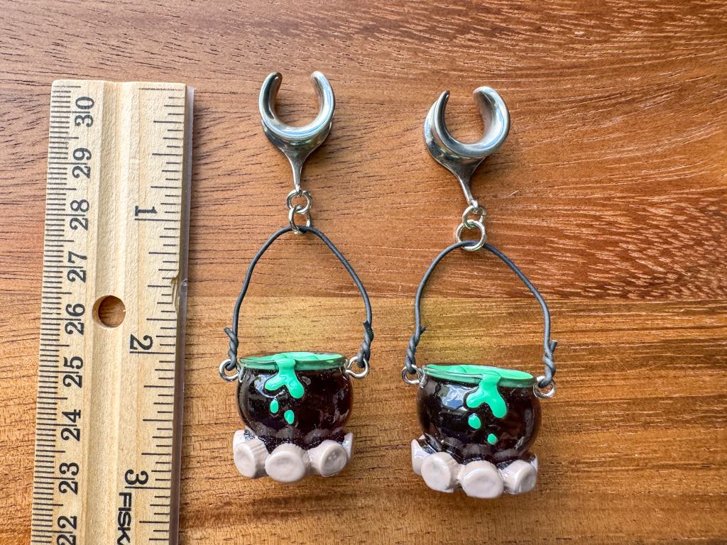 Witch's Brew Charms Plug Earrings