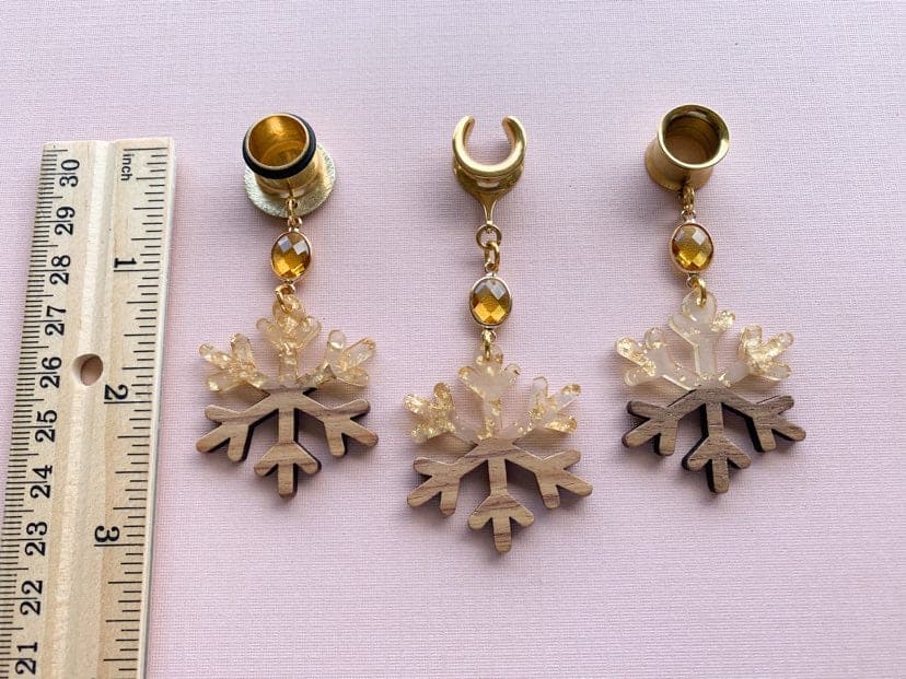 Wood and Resin Snowflakes