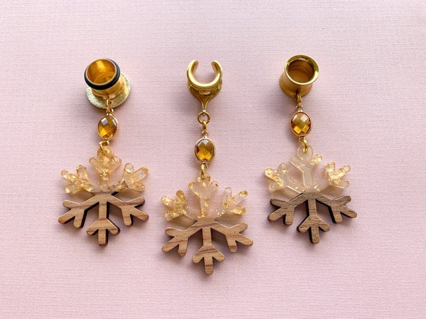 Wood and Resin Snowflakes