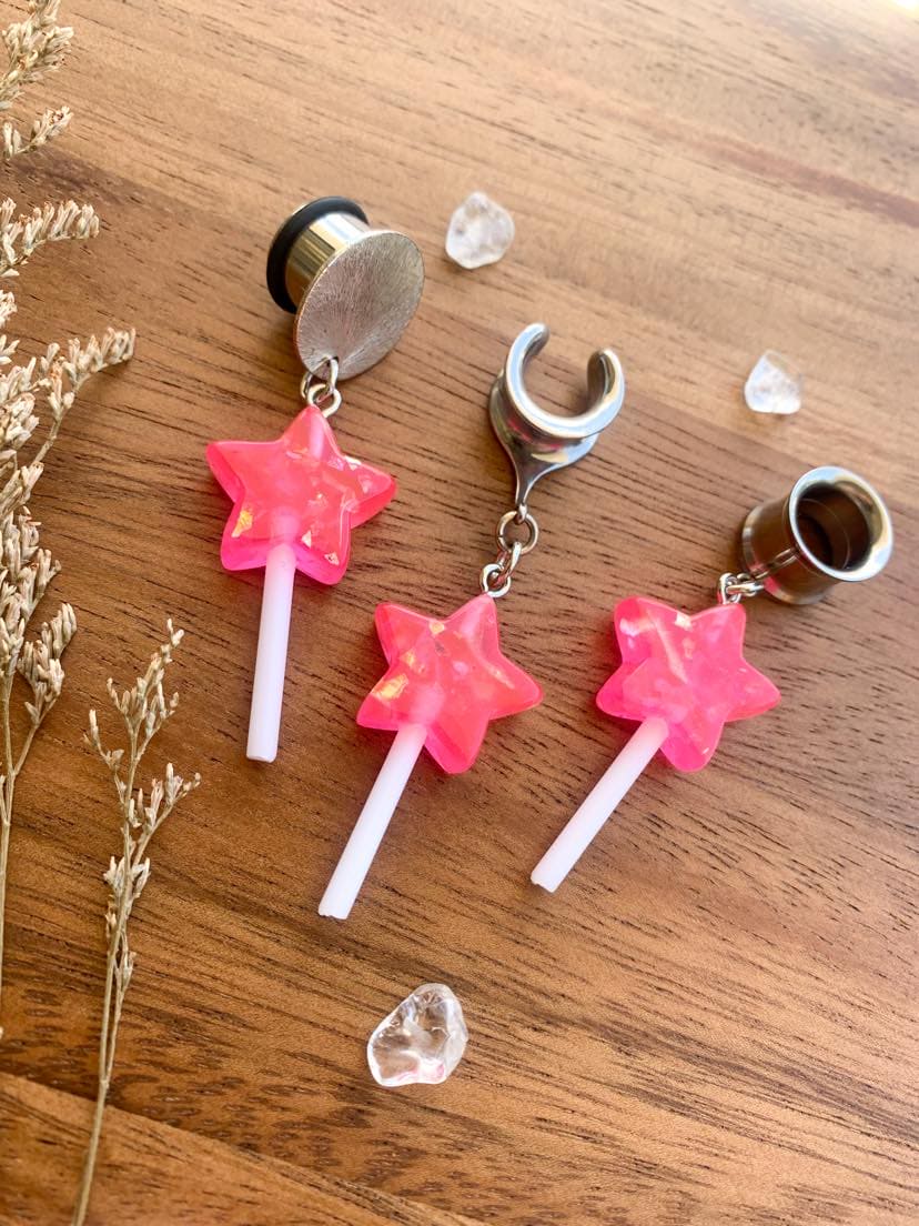 Pink Star Lollipops