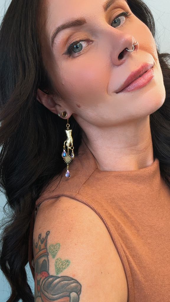 Gold 'Ethereal Touch' Dangles
