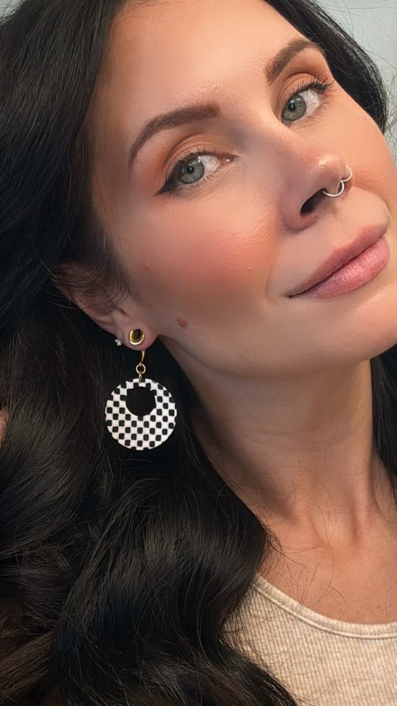 Black & White Checkered Hoops