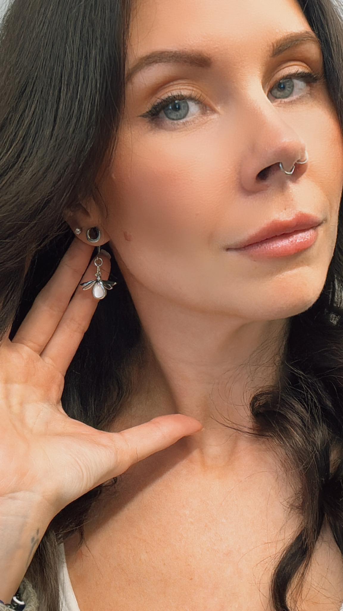 Small Dainty Silver Bees