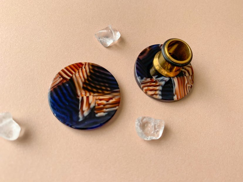 Brown and Navy Studs