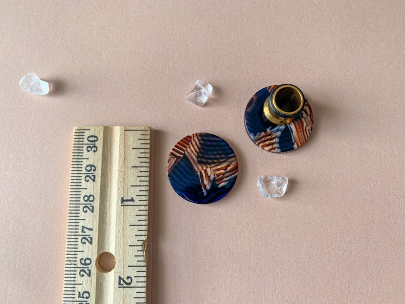 Brown and Navy Studs