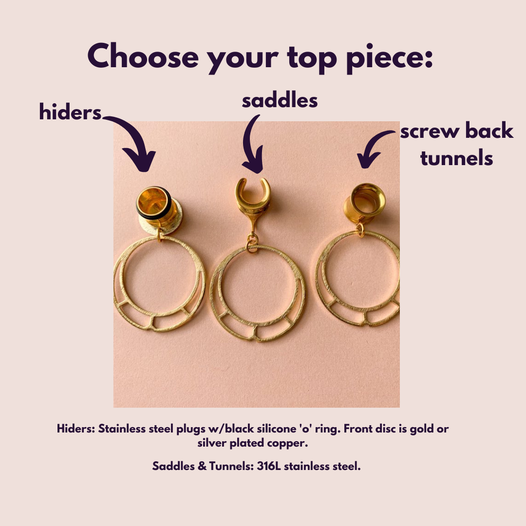 Gold Brass Hoops With Cutout Detail
