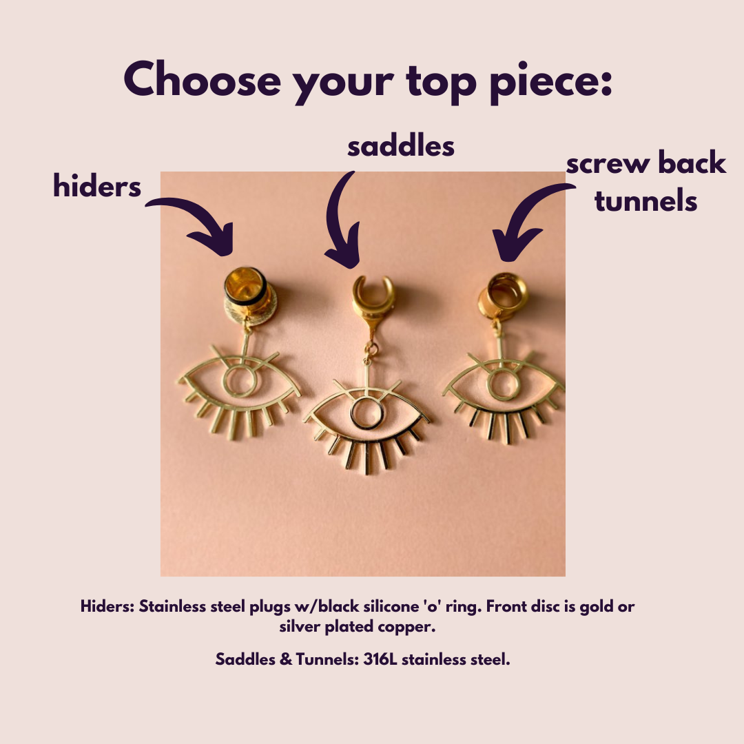 Gold Evil Eye Dangles