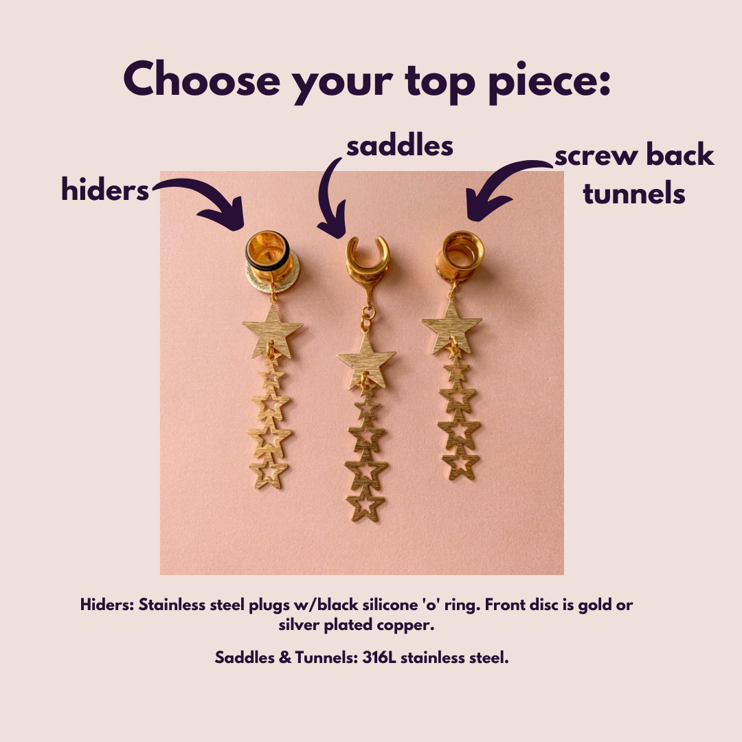 Gold Shooting Star Dangles