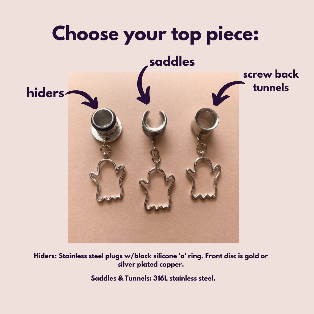 Silver Ghost Halloween Dangles