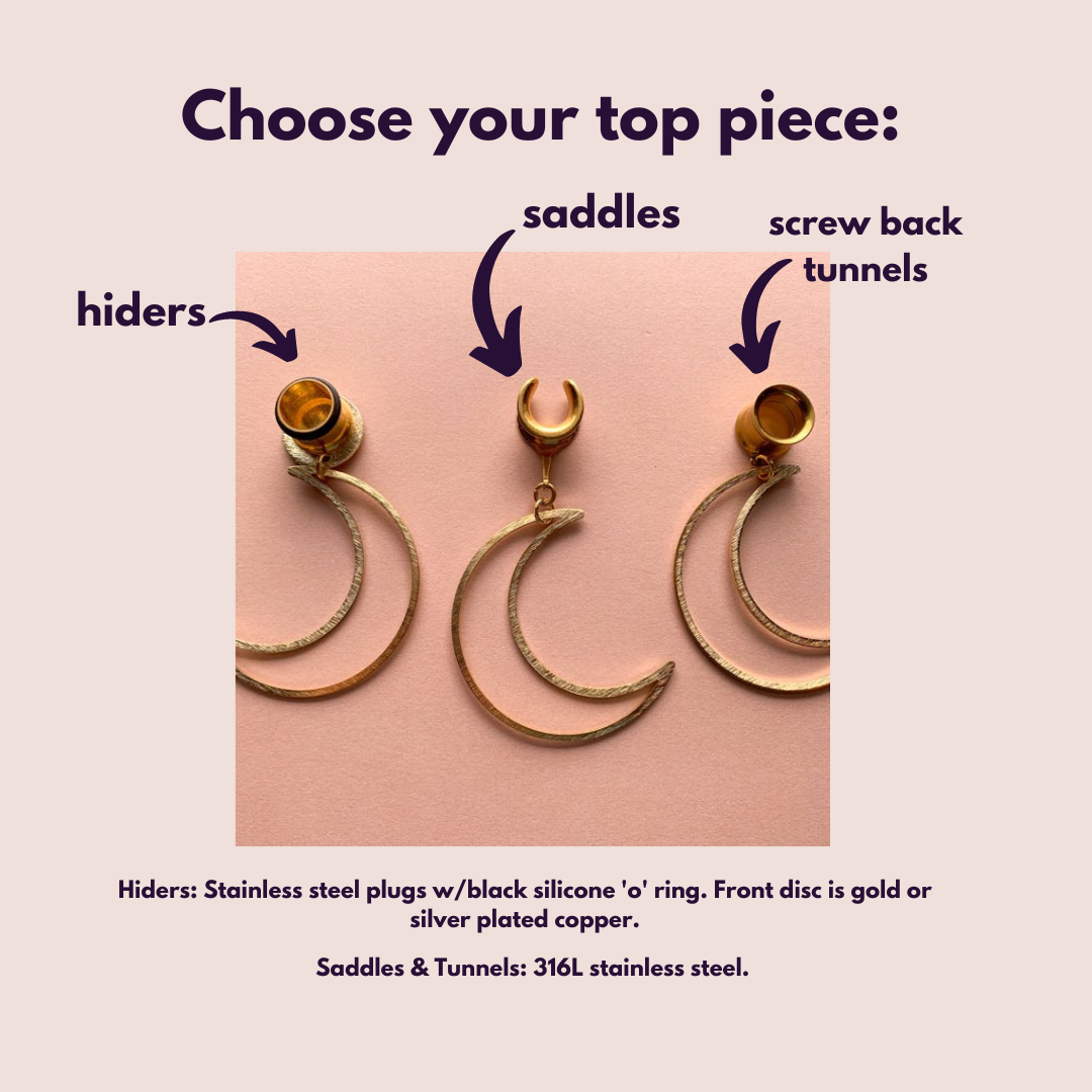 Large Brushed Gold Moons