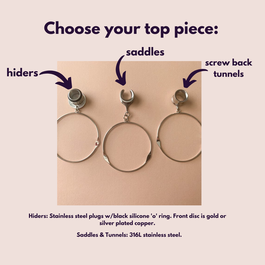 Large Silver Hoops With Accents