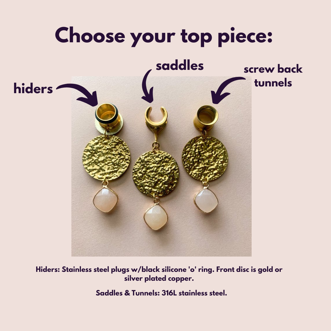 Hammered Brass With Imperial Topaz Dangles