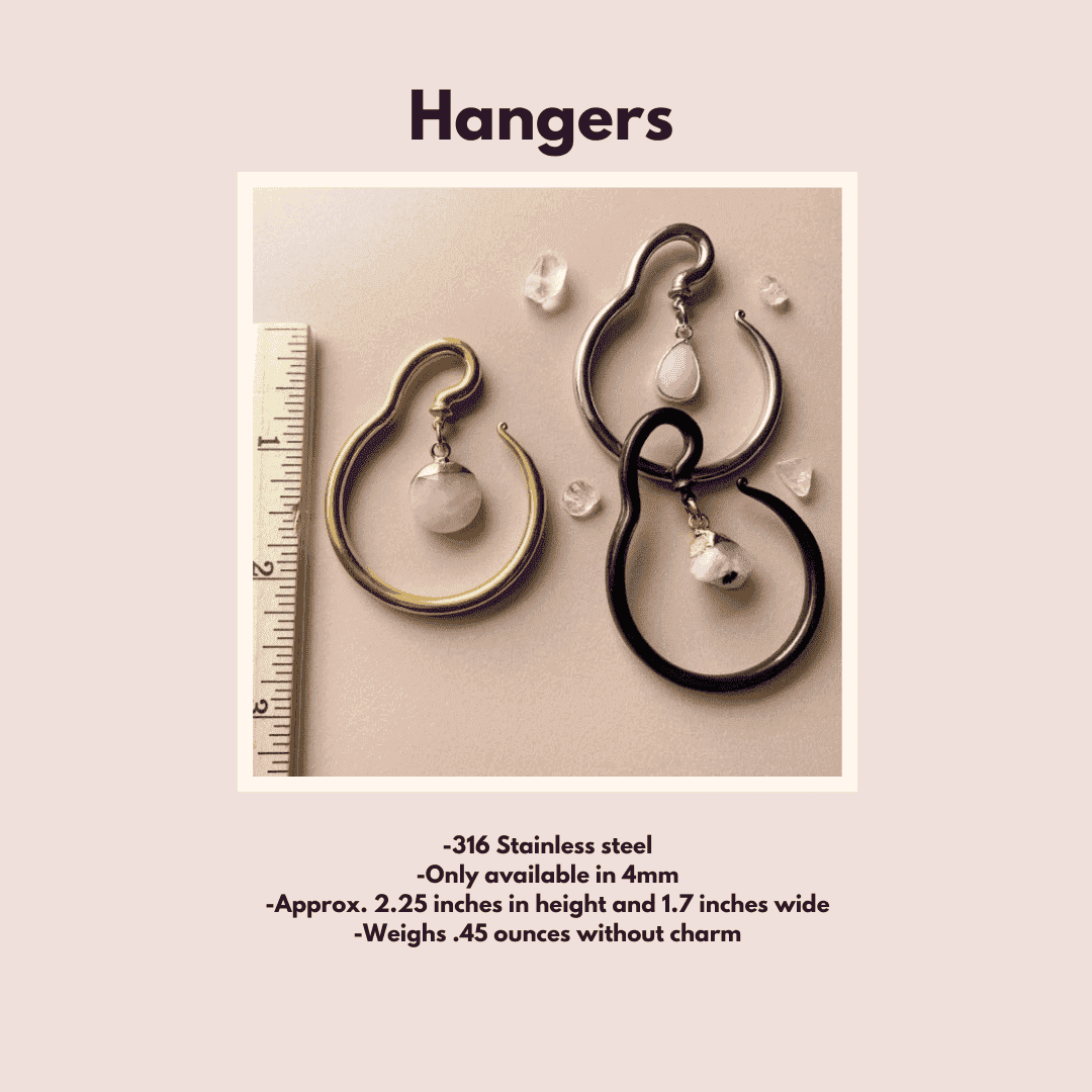 Silver Hangers w/ Rhodium Black Glass Charm