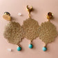 18k Gold Filigree With Blue Jade Dangles