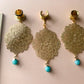 18k Gold Filigree With Blue Jade Dangles