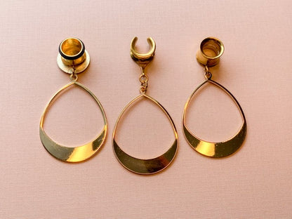 18k Gold Plated Tear Hoops