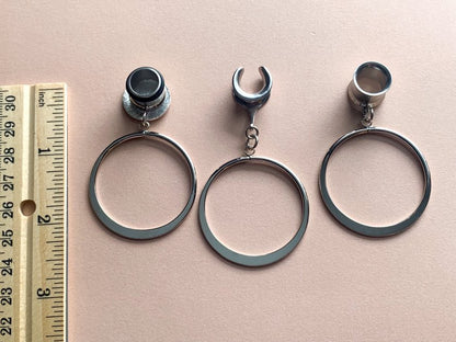 18k White Gold Hoops