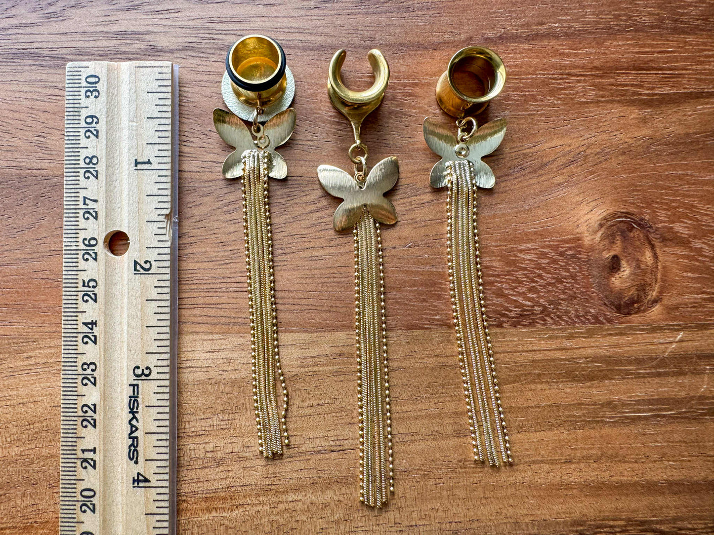 18k Butterfly Tassels