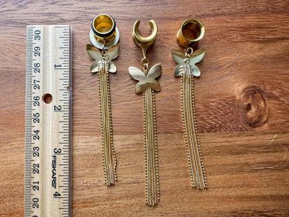 18k Butterfly Tassels