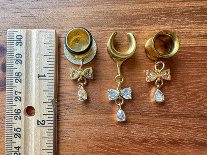 18k Mini CZ Bows
